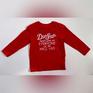 Cat & Jack girls Santa holiday shirt size 5T